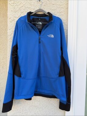 The North Face Men's Summit Series Soft Shell Fleece Blue/Black Jacket Size XL